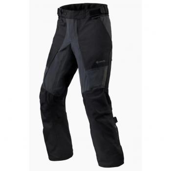REV'IT! Pantalones de Moto Echelon GTX Estándar Negro-Antracita, pantalones textiles de motocicleta, color negro-antracita, impermeables, transpirables, con forro térmico extraíble