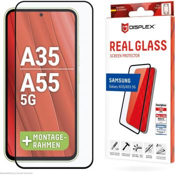 Protector de Pantalla de Cristal Templado Completo (10H) para Samsung Galaxy A35/A55 5G - Resistente a Rayones y Golpes - Instalación Fácil - Transparente