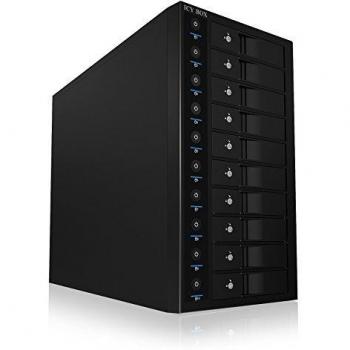 ICY BOX IB-3810U3 Negro unidad de disco multiple - Unidad de disco múltiple