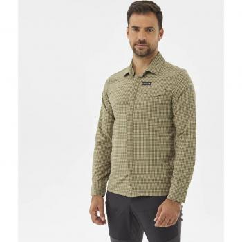 Camiseta de hombre Lafuma Skim Shield, manga larga, color marrón verde, talla M