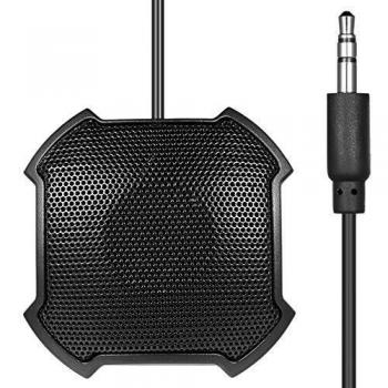 Docooler Micrófono de Condensador Ambiente Estéreo Mic 3.5mm Conector para Reuniones Comerciales Conferencia Computadora