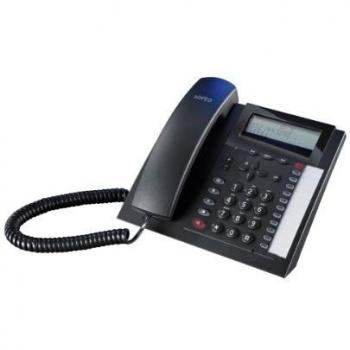 Teléfono Analógico Agfeo T 18 Negro con Pantalla de 3 Líneas, Conexión para Auriculares y Función Clip