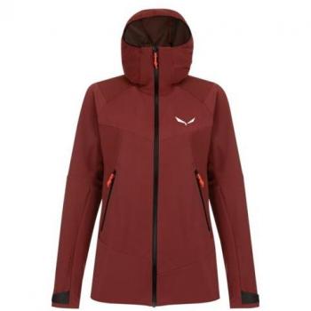 Chaqueta con capucha Salewa Sella Durastretch para mujer - Granate - Talla XXL