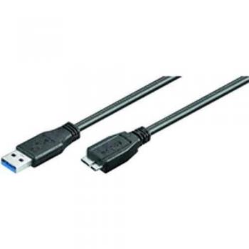 Cable de alta velocidad Microconnect USB 3.0 A-B Micro de 2 metros, compatible con USB 3.2 Gen 1 (3.1 Gen 1) - Negro