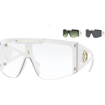 Versace VE4393 col. 401/1W Women's Geometric Sunglasses, White, Unisex, Size: 46 MM