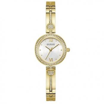 Reloj de mujer Guess Lovey GW0655L2 dorado, analógico, 27 mm