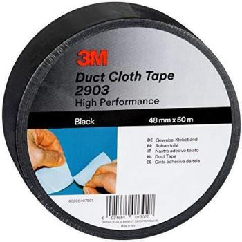 3M 2903 Cinta americana de uso general, 48 mm x 50 m, 1 unidad, Negro