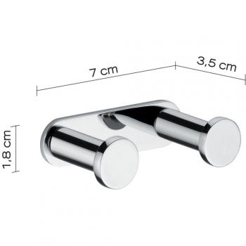 Percha doble de baño Canarie Gedy