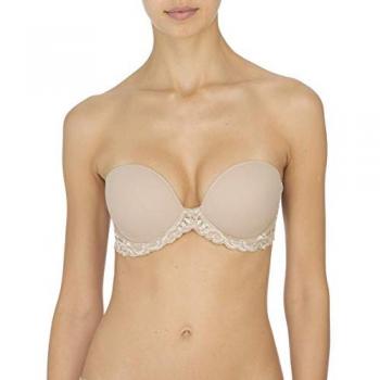 Natori Feathers Strapless Plunge Bra - Café - Size: 36B