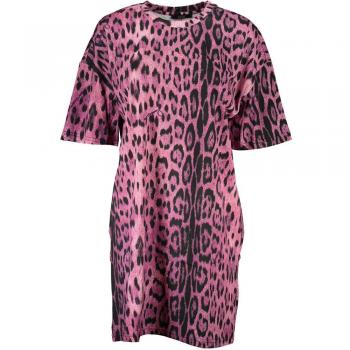 Cavalli Class Pink Cotton Dress - XS, Short Dresses, Female, Short Sleeve, Logo