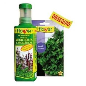 Abono líquido para plantas aromáticas con semillas de hierbas aromáticas