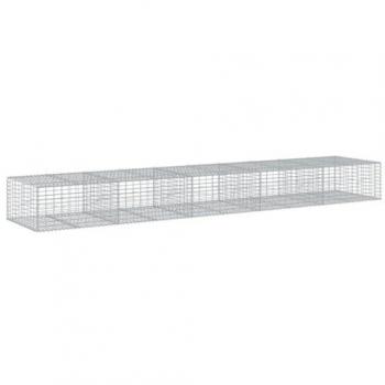 vidaXL Gabion Basket with Cover 500x100x50 cm Galvanised Iron