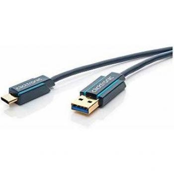 Cabo USB 3.0 Tipo-C a Tipo-A de 3 metros - Negro