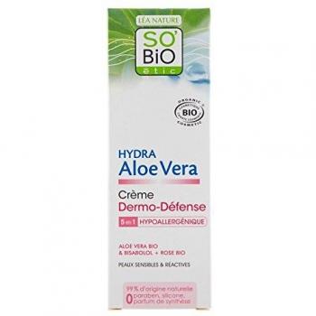 SO'BiO étic Hydratation Douceur Crème Dermo-Défense 5 en 1 Peaux Sensibles et Réactives
