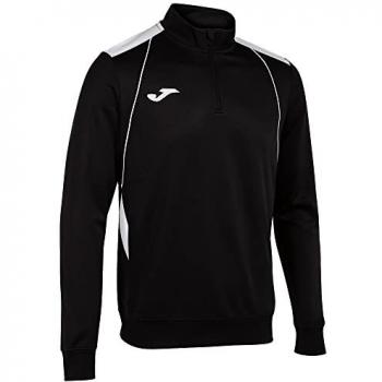 Sudadera Joma Championship VII Hombre Negro Blanco 1/2 Cremallera