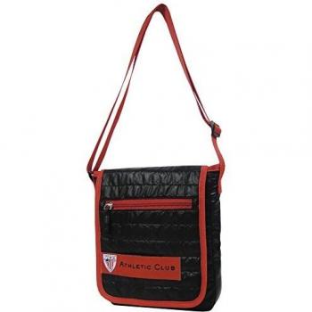 Athletic Club, Bandolera Soft con Cremallera, Portatodo, Producto Oficial del Athletic Club, Color Rojo y Negro