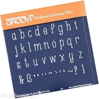 Groovi claritystamps Gabarit tracage del pergamino letras minúsculas Groovi 10,4 x 10,4 cm