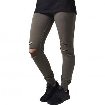 Urban Classics Pantalones de Terry Cortados para Mujer, Verde