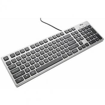 Trust Isla -Teclado (QWERTY Portugués, USB), gris