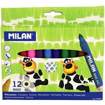 Estuche 12 rotuladores de colores maxi base agua