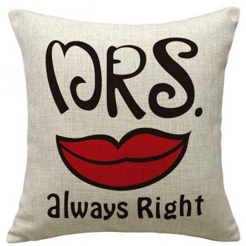 LO + DEMODA Funda De Cojín Mrs Always Right