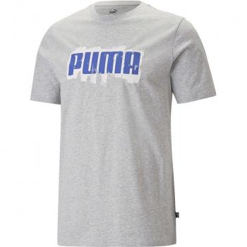 Camiseta de Manga Corta Puma Graphics para hombre en color gris
