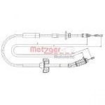 Cable de freno de mano METZGER 10.8065 para Volvo S60, trasero izquierdo y derecho, compatible con frenos de disco
