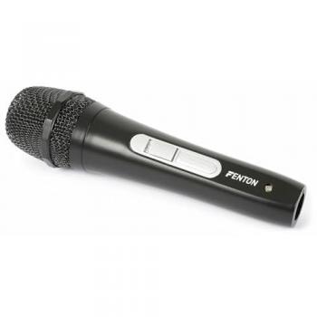 Micrófono Dinámico Profesional Fenton DM110, Negro, Cable de 3 Metros, Conectores XLR - Jack 6.3, Interruptor de Encendido/Apagado, Impedancia: 600 oh