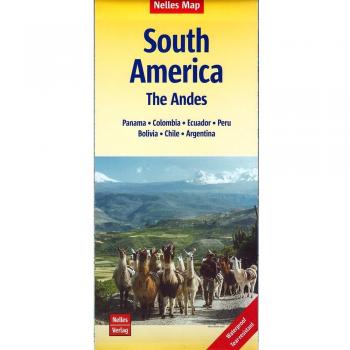 Mapa de carreteras de Sudamérica: Los Andes - 1:4.500.000, resistente al agua y a desgarros - Nelles Map