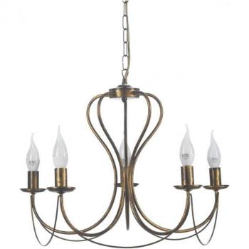 Candelabro Lámpara de Araña CANDELA 5 Metal Bronce Claro con varios brazos
