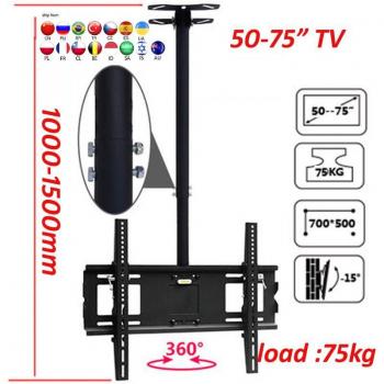 Soporte de montaje en pared y techo para televisor de plasma LCD 700x500, compatible con pantallas de 46, 65 y 75, con inclinación hacia arriba y abajo