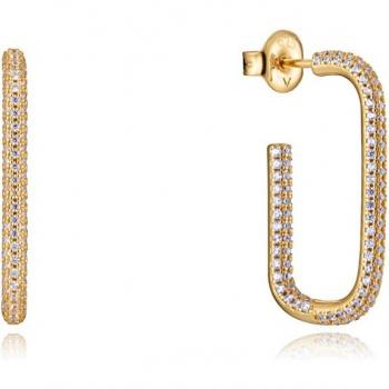 Pendientes Viceroy Elegant de Plata de Ley con Baño de Oro y Circonitas
