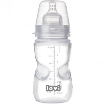 LOVI Anticólica Botella Biberón con Tetina Dinámica Silicona | 250ml | Sistema SUPER Air Vent | Protege el Reflejo Natural de Succión de Bebé | Médicamente Probado