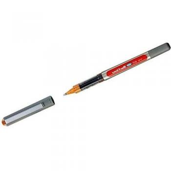 UNI-BALLL - Lote de 6 bolígrafos de tinta líquida EYE UB157 punta media, 0,7 mm, color naranja