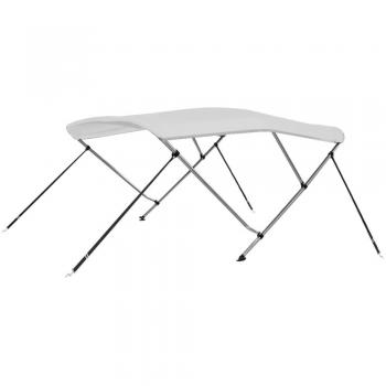 Toldo Bimini de 3 arcos blanco 183x140x137 cm