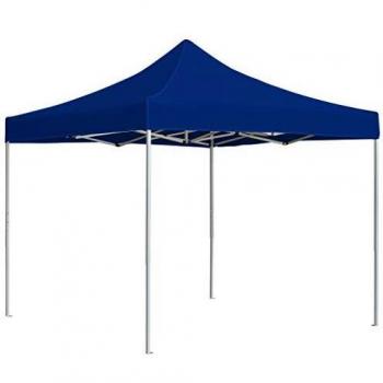 vidaXL Carpa Plegable Profesional Aluminio Cenador Pagoda Jardín Pérgola Fiestas Celebraciones Salones Estructuras Recintos Parasoles 3x3 m Azul