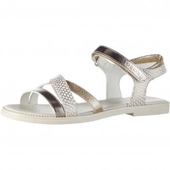 GeoxJ SANDAL KARLY GIRL - Sandalias de Punta Descubierta Niñas, Blanco - Weiß