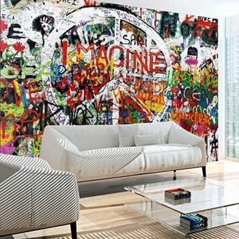 murando Fotomurales 300x210 cm XXL Papel pintado tejido no tejido Decoración de Pared decorativos Murales moderna Diseno Fotográfico Graffiti f-B-0041-a-b
