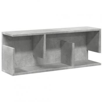 Armario de pared madera de ingeniería gris hormigón 80x20x30 cm