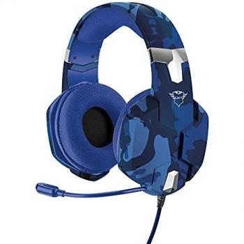 Trust Gaming Cascos PS4 & PS5 GXT 322B Auriculares Gamer con Micrófono Flexible y Diadema Ajustable, Cable de 1 m, para Playstation 4 & 5 - Azul