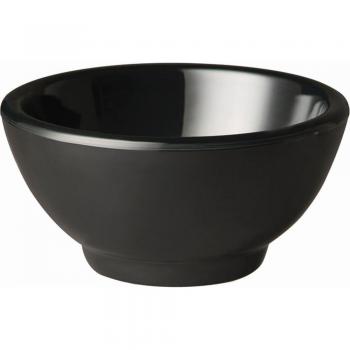 Bol Redondo Mini de Melamina Negra 55 mm