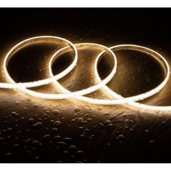 Tira LED Regulable 220V COB Autorrectificada 560 LEDs/m 14W/m 1250lm/m Silicona Flexible IC-2P Ancho 10mm Corte de 10cm IP65 a Medida 400