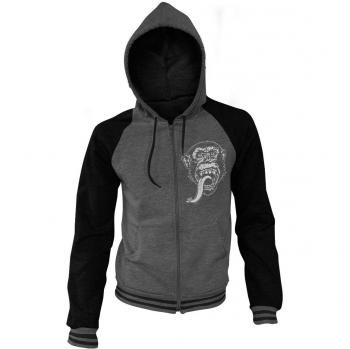 Gas Monkey Garage Hoodie Dallas, Texas Varsity Zip Grey-XL