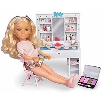 Nancy-Un día, muñeca con tocador, y Accesorios de Belleza