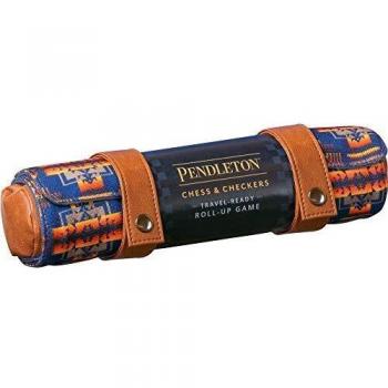 Pendleton Chess & Checkers Set: Travel-ready Roll-up Game