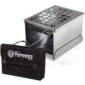 Estufa portátil Petromax FB1 - Hoguera de acero inoxidable con bolsa de transporte