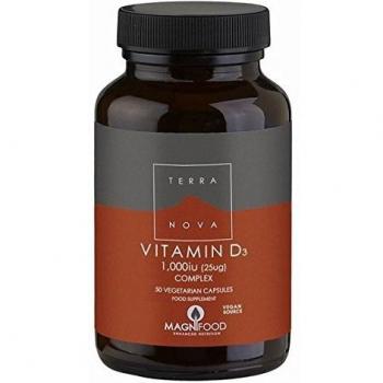 Terranova Vitamin D3 1000iu 50 capsules