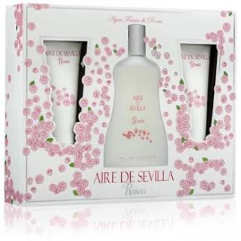 Estuche Aire de Sevilla Agua Fresca de Rosas EDT 150 ml + Crema Corporal + Gel de Ducha