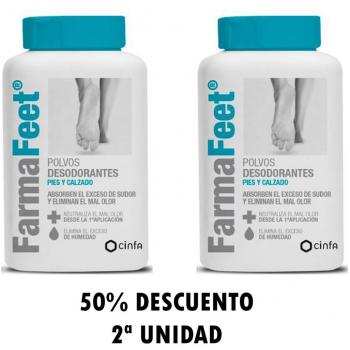 Farmafeet Polvos Desodorantes Pies 2x75ml