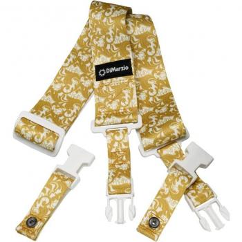 DiMarzio Steve Vai UtoPIA White & Gold Guitar Strap